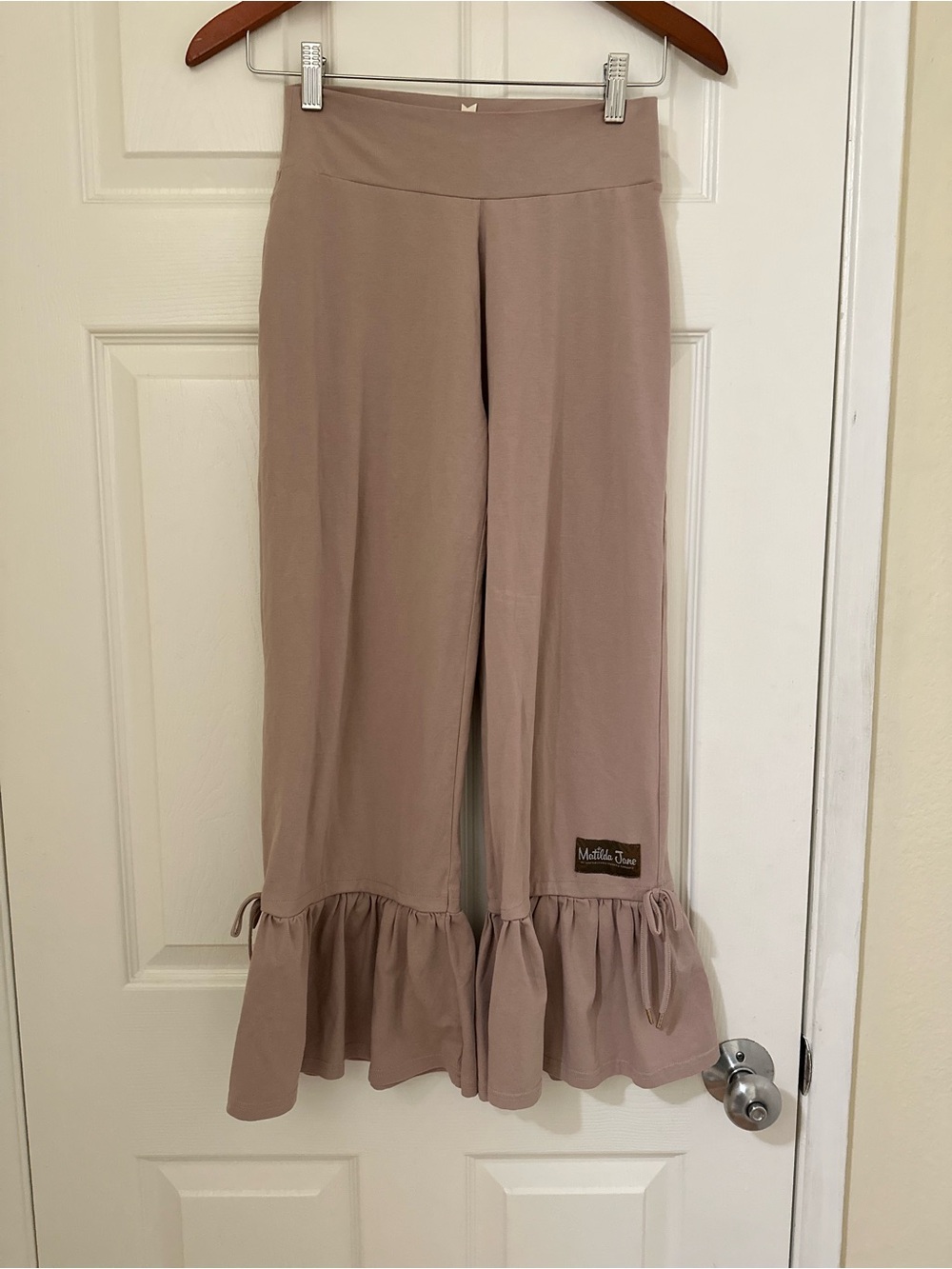 Matilda Jane Sz S Wonderment Big Ruffle Pants - Mesa Rose Mauve $69 MSRP